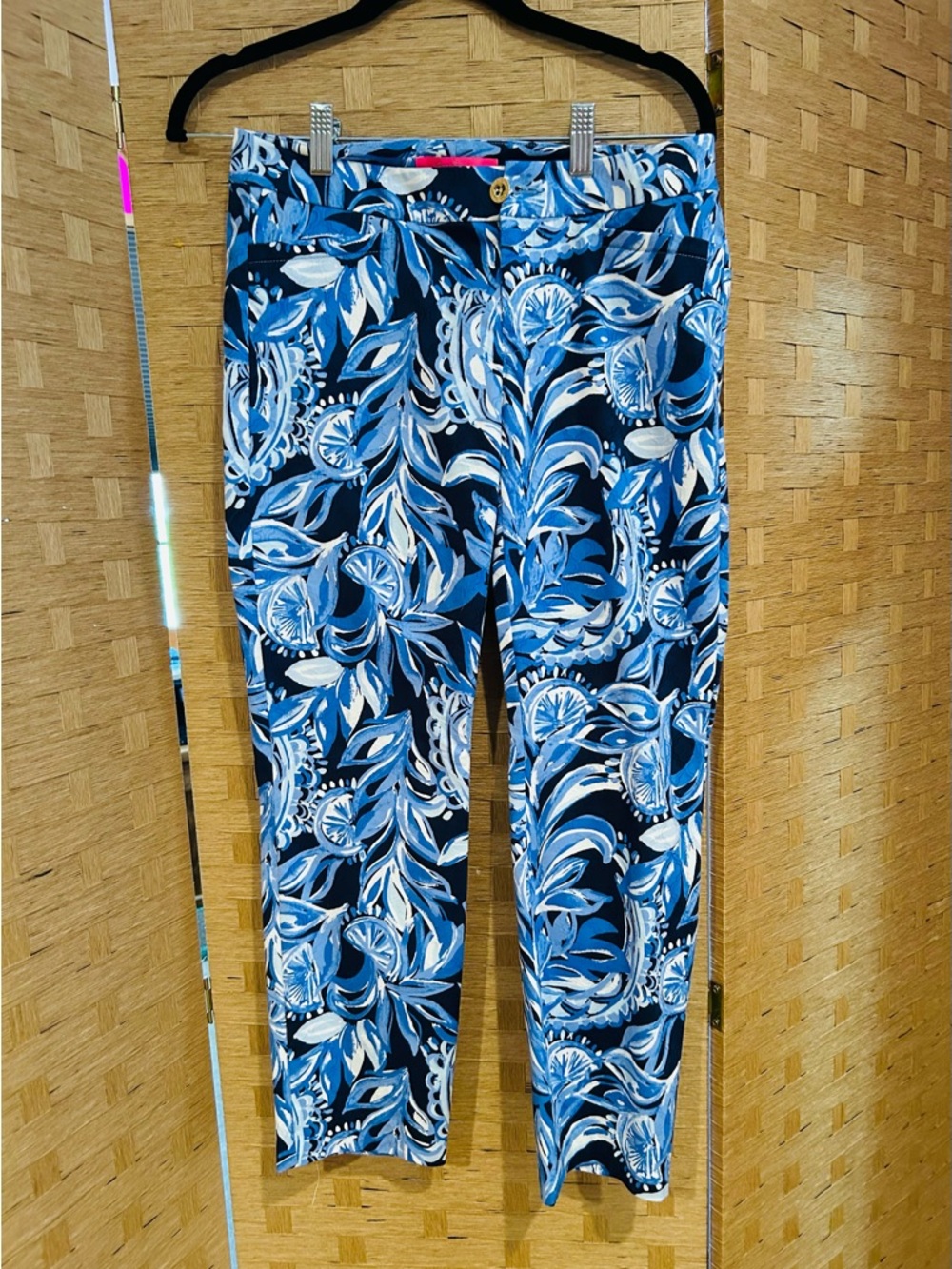 Lilly Pulitzer Kelly Crop Pants in Blue Citrus Floral